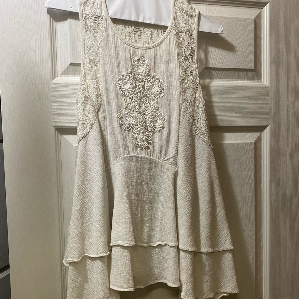 Free people cream blouse
